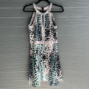 Parker Abstract Animal Print Mini Dress Size XS